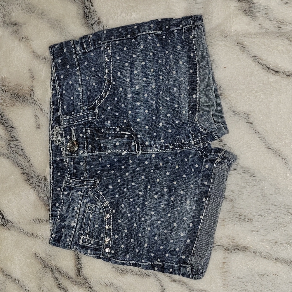 3t polkadot and rhinestone shorts